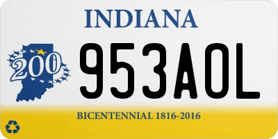 IN license plate 953AOL