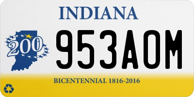 IN license plate 953AOM