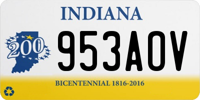 IN license plate 953AOV