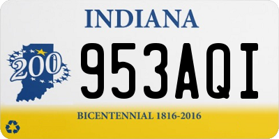IN license plate 953AQI