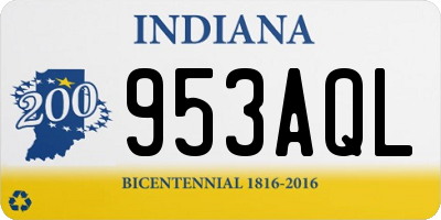 IN license plate 953AQL