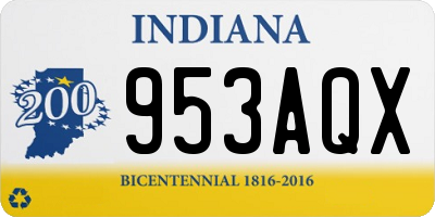 IN license plate 953AQX
