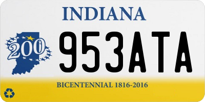 IN license plate 953ATA