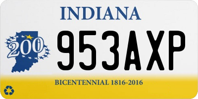IN license plate 953AXP