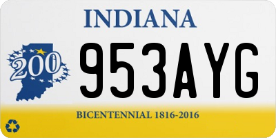 IN license plate 953AYG