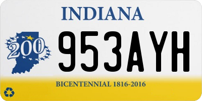 IN license plate 953AYH