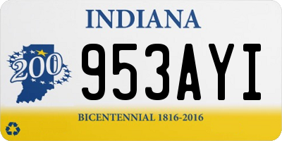 IN license plate 953AYI