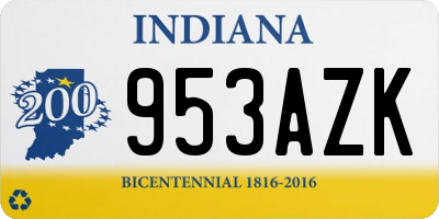 IN license plate 953AZK