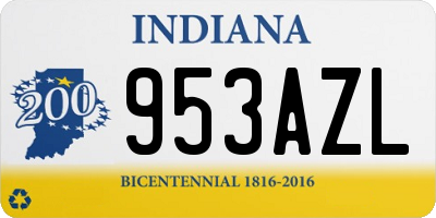 IN license plate 953AZL