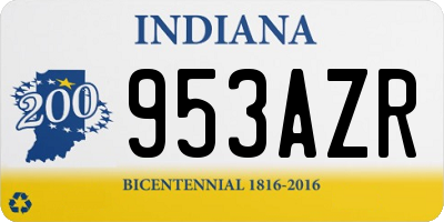 IN license plate 953AZR