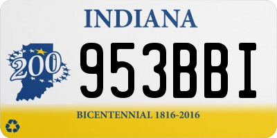 IN license plate 953BBI