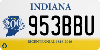 IN license plate 953BBU