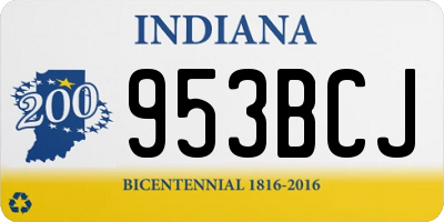 IN license plate 953BCJ