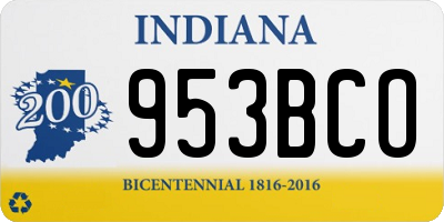 IN license plate 953BCO
