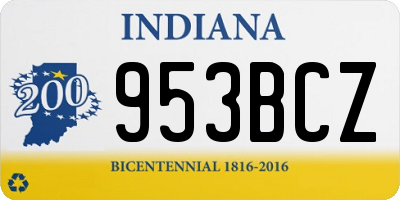 IN license plate 953BCZ