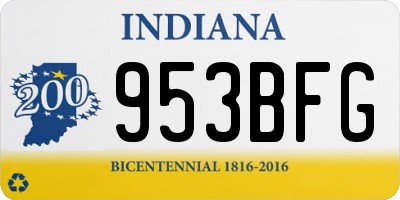 IN license plate 953BFG
