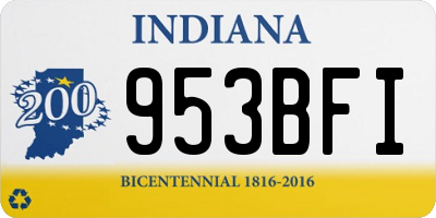 IN license plate 953BFI