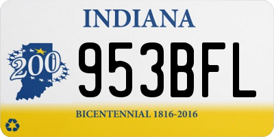 IN license plate 953BFL