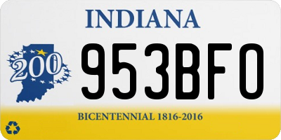IN license plate 953BFO