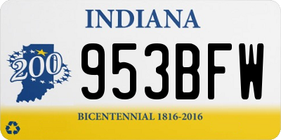 IN license plate 953BFW