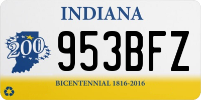 IN license plate 953BFZ