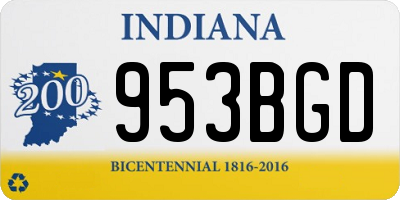 IN license plate 953BGD