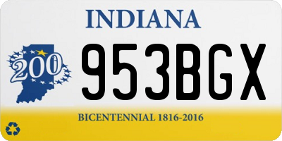 IN license plate 953BGX