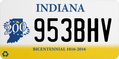 IN license plate 953BHV