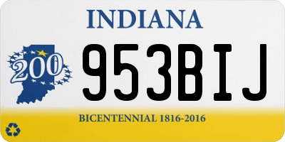 IN license plate 953BIJ