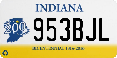 IN license plate 953BJL