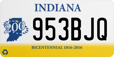 IN license plate 953BJQ