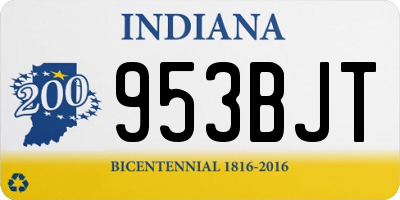 IN license plate 953BJT