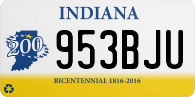 IN license plate 953BJU