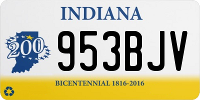 IN license plate 953BJV
