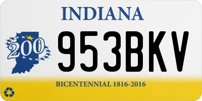 IN license plate 953BKV