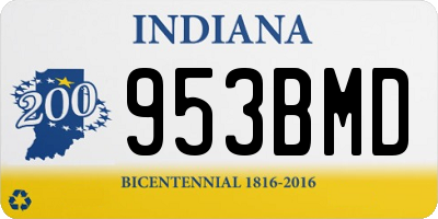 IN license plate 953BMD