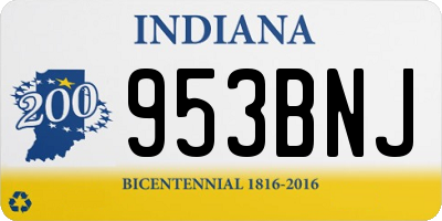 IN license plate 953BNJ