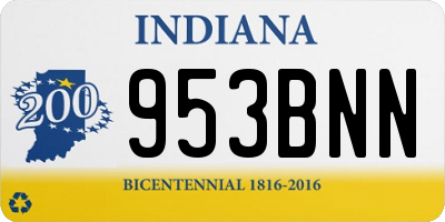 IN license plate 953BNN