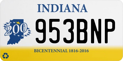 IN license plate 953BNP