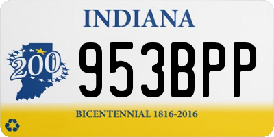 IN license plate 953BPP