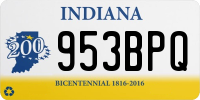 IN license plate 953BPQ