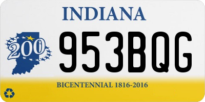 IN license plate 953BQG