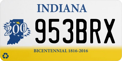 IN license plate 953BRX