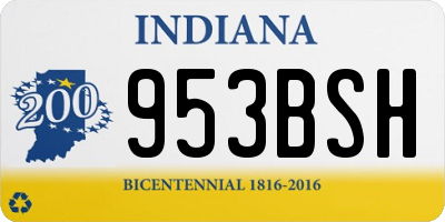 IN license plate 953BSH