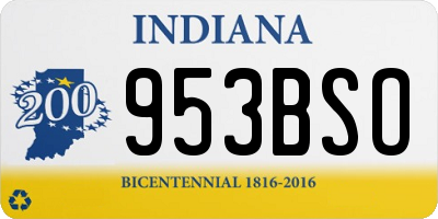 IN license plate 953BSO