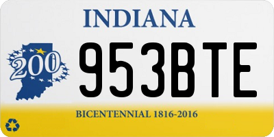 IN license plate 953BTE
