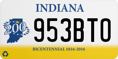 IN license plate 953BTO