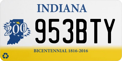 IN license plate 953BTY