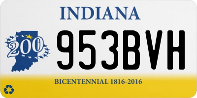 IN license plate 953BVH