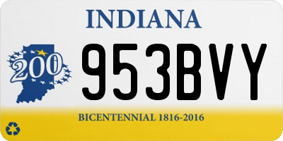 IN license plate 953BVY